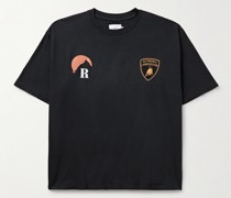 + Automobili Lamborghini Moonlight T-Shirt aus Baumwoll-Jersey mit Logoprint