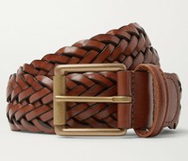 3.5cm Woven Leather Belt