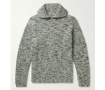 Ribbed Wool and Alpaca-Blend Zip-Up Sweater