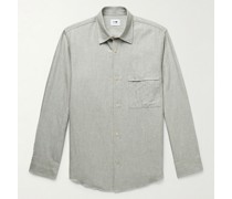 Teitur Hemd aus Twill aus einer Kaschmir-Baumwoll-Wollmischung