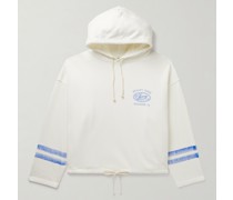 Hoodie aus Baumwoll-Jersey mit Logoprint und Streifen