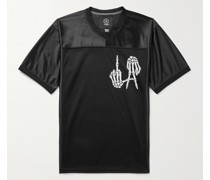 LA Bones FUFC T-Shirt aus glänzendem Twill und Mesh mit Logoprint
