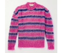 Striped Mohair-Blend Sweater