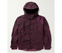 Kapuzenjacke aus Reps-Nylon in Knitteroptik