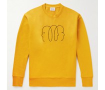 + Geoff McFetridge Faces Embroidered Organic Cotton-Jersey Sweatshirt