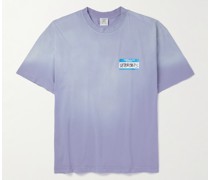 Oversized-T-Shirt aus Baumwoll-Jersey mit Logoprint in Distressed-Optik