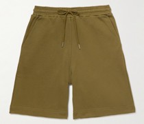 Wide-Leg Organic Cotton-Jersey Drawstring Shorts