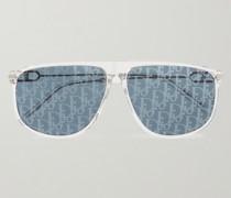 CD Link S2U Sonnenbrille mit D-Rahmen aus Azetat in Schildpattoptik und silberfarbenen Details