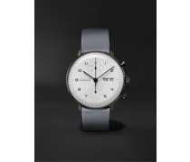 Max Bill Chronoscope Automatic 40mm Stainless Steel and Leather Watch, Ref. No. 027/4008.05