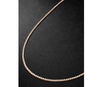 Spectra Pink Gold Diamond Tennis Necklace