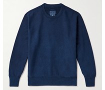 Sweatshirt aus Baumwoll-Jersey in Indigo-Färbung