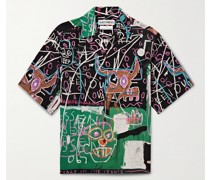 + Jean-Michel Basquiat Hemd aus bedrucktem Webstoff mit wandelbarem Kragen