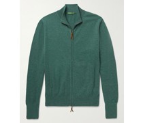 Schmal geschnittener Cardigan aus Kaschmir mit Reißverschluss