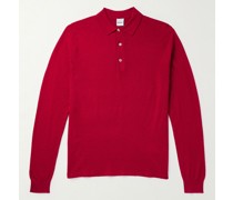 Schmal geschnittener Pullover aus Wolle mit Polokragen