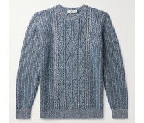 Pullover aus einer Merinowoll-Kaschmirmischung mit Aran-Muster