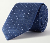7cm Pin-Dot Silk-Faille Tie