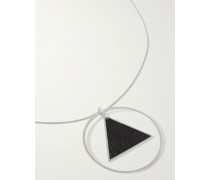 Kette aus Silber und Eidechsenleder