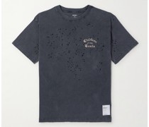 T-Shirt aus MothTech™-Biobaumwoll-Jersey mit Logoprint in Distressed-Optik