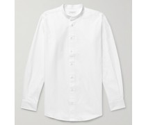 Greenwich Grandad-Collar Cotton Shirt