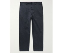 Tapered Cotton-Blend Twill Chinos