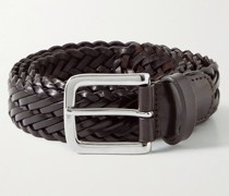 Geflochtener Ledergürtel, 3 cm
