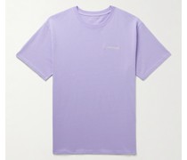 T-Shirt aus Baumwoll-Jersey mit Logostickerei