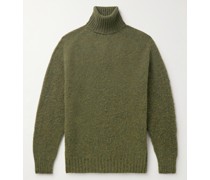 Sylvester schmal geschnittener Rollkragenpullover aus gebürsteter Wolle