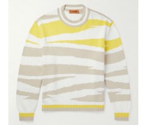 Pullover aus einer Baumwollmischung mit Intarsienmotiv