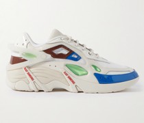 Cylon-21 Sneakers aus Leder und Mesh mit Gummibesätzen