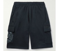 Ozworld Straight-Leg Logo-Print Cotton-Jersey Cargo Shorts