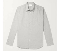 Mélange Cotton, Linen and Wool-Blend Flannel Shirt