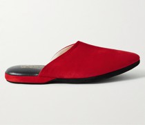 Slippers aus Veloursleder