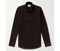 Arne schmal geschnittenes Hemd aus Baumwollcord mit Button-Down-Kragen