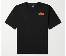 Schmal geschnittenes T-Shirt aus Baumwoll-Jersey mit Logoprint