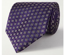 Mini Geo Krawatte aus Seiden-Jacquard, 8,5 cm