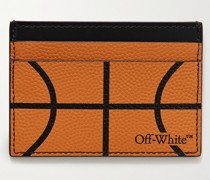 Basketball Kartenetui aus vollnarbigem Leder mit Logoprint