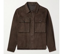 Hemdjacke aus Veloursleder