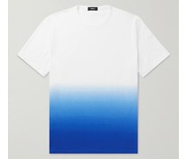 T-Shirt aus Baumwoll-Jersey in Dip-Dye-Färbung