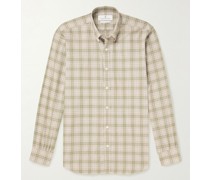 Hayne Button-Down Collar Checked Cotton-Voile Shirt