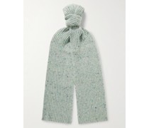 Ribbed Merino Wool and Cashmere-Blend Scarf