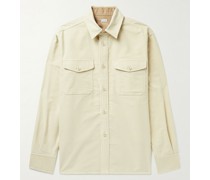 Cotton-Blend Flannel Overshirt