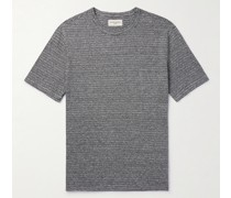 Gestreiftes T-Shirt aus einer Baumwoll-Leinenmischung