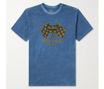 T-Shirt aus Baumwoll-Jersey mit Logo-Flockdruck