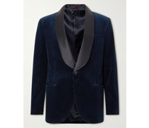 Shawl-Collar Cotton and Silk-Blend Corduroy Tuxedo Jacket