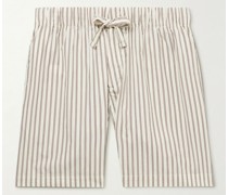 Gestreifte Pyjama-Shorts aus Biobaumwollpopeline