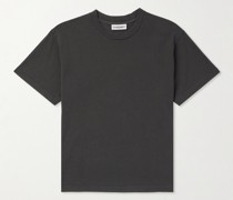 T-Shirt aus Baumwoll-Jersey mit Stickerei in Stückfärbung