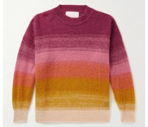 Pullover aus einer gebürsteten Mohairmischung mit Farbverlauf