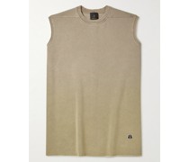 + Moncler Tarp ärmelloses Sweatshirt aus Jersey aus einer Baumwollmischung mit Logoapplikation in Distressed-Optik