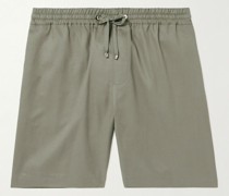 Weit geschnittene Shorts aus Twill aus einer Tencel™-Lyocell-Baumwollmischung mit Kordelzugbund