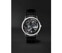 Slim d'Hermès Squelette Lune 39.5mm Automatic Titanium and Alligator Watch, Ref. No. 053606WW00